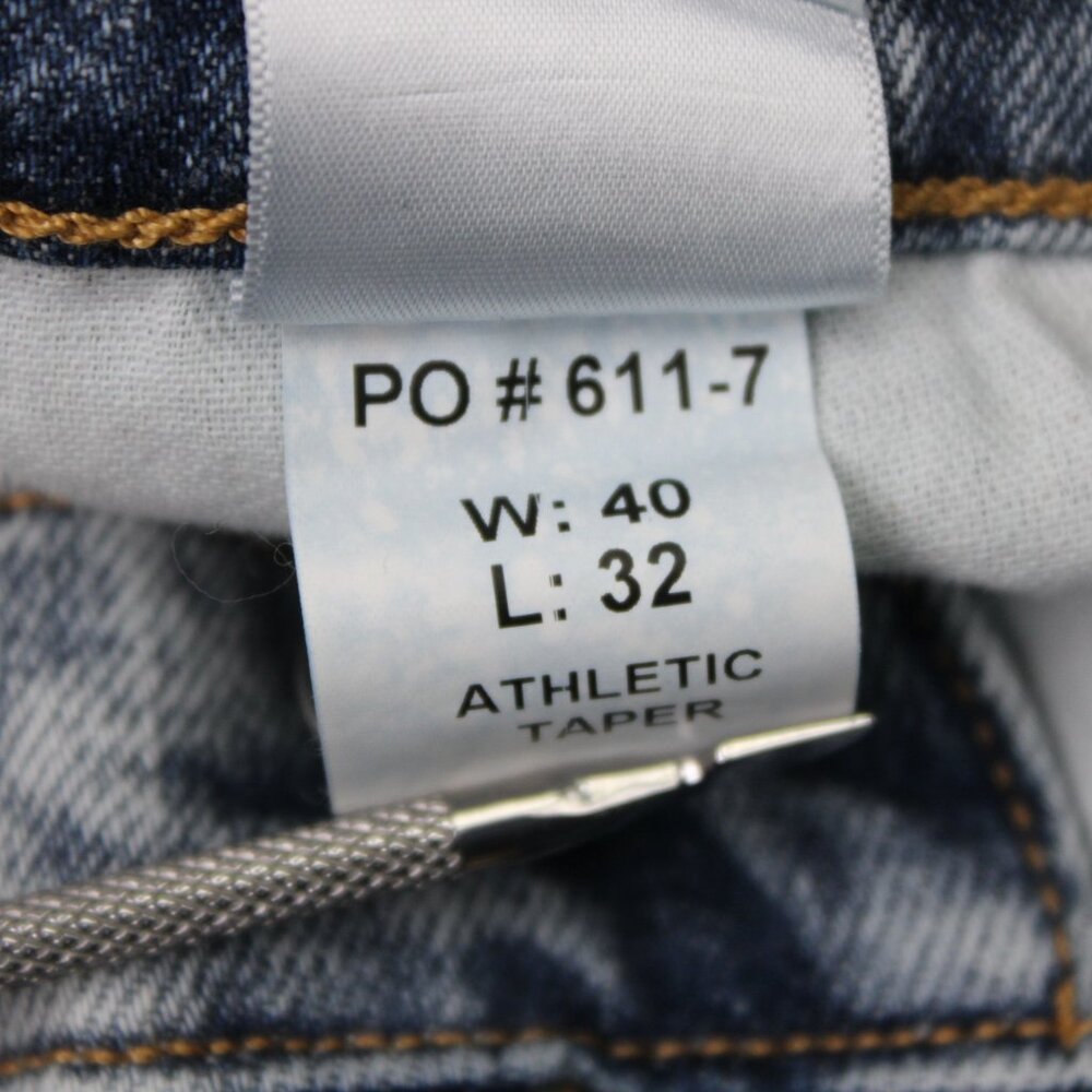 Ace Rivington Jeans NWT Mens 40x32 Blue Candiani Italian Denim Athletic Taper‎ - Picture 15 of 16